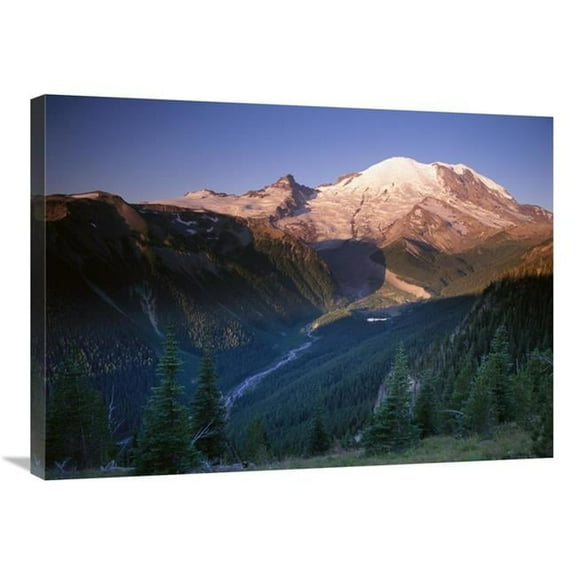 24 x 32 in. Mt Rainier Seen at Sunrise, Mt Rainier National Park, Washington Art Print - Tim Fitzharris