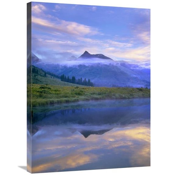 24 x 32 in. Ruby Range Reflected in the Slate River, Colorado Art Print - Tim Fitzharris