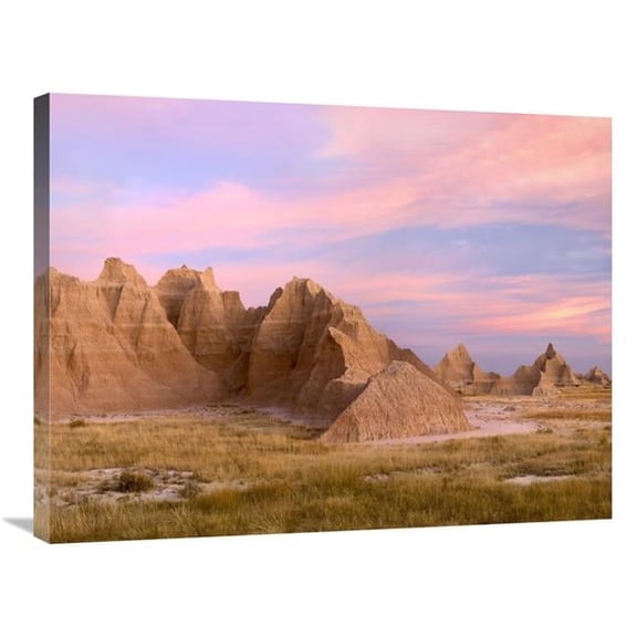 24 x 32 in. Sandstone Striations & Erosional Features, Badlands National Park, South Dakota Art Print - Tim Fitzharris
