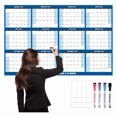 thumbnail image 1 of 24" x 34" 2026 Wall Calendar Large Dry Erase Calendar for Wall Erasable Laminated 12 Month Wall Planner Yearly Annual Calendar Reversible Horizontal Office Classroom Home, 1 of 7