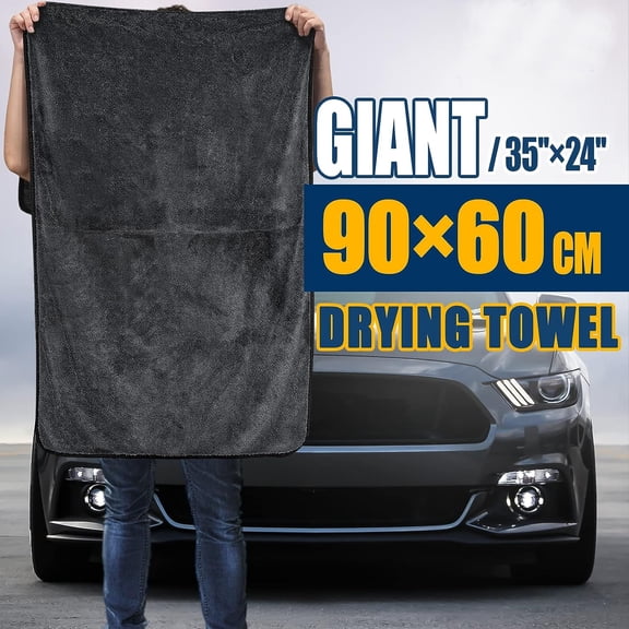 24'' x 35'',Super-thick,Microfiber Towels for Cars Drying Extra Large Super Absorbent Cleaning Cloth Auto Detailing Ultra Soft, Lint-Free, Drying Towel,Streak-Free , 1 Pack