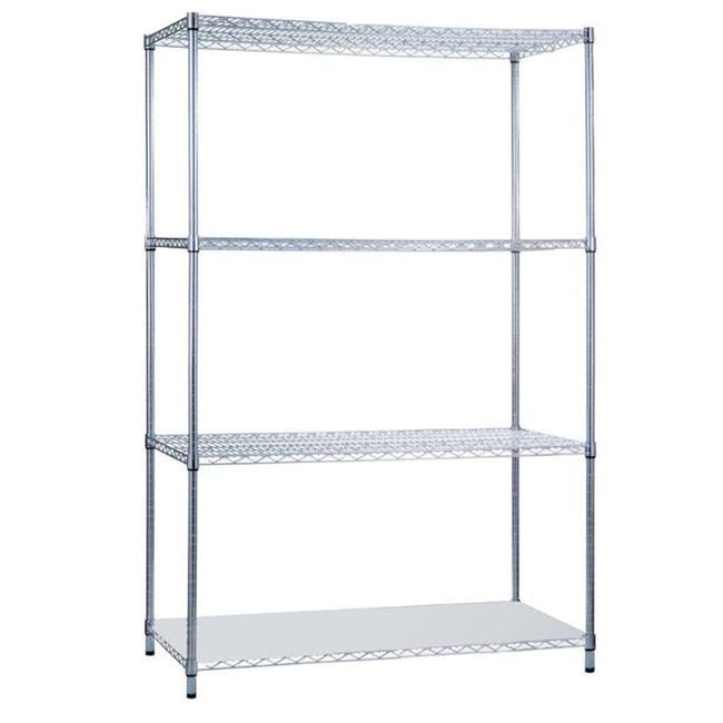 24 x 36 72 in. Shelving Unit with Solid Bottom 16 Gauge Powder Coated ...