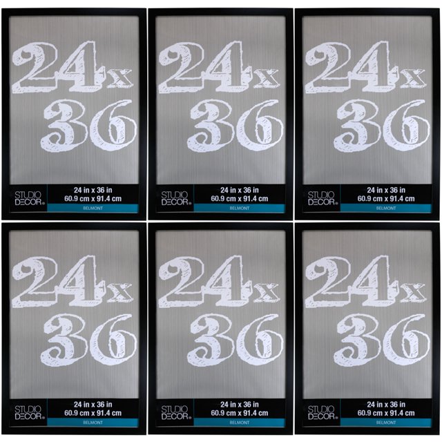 24” x 36” Black Belmont Frame by Studio Décor Includes Preattached