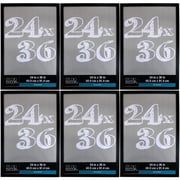 Studio Decor 24" x 36" Black Belmont Frame - Includes Pre-attached Hanging Hardware, Horizontal or Vertical Display - MDF, Bulk 6 Pack