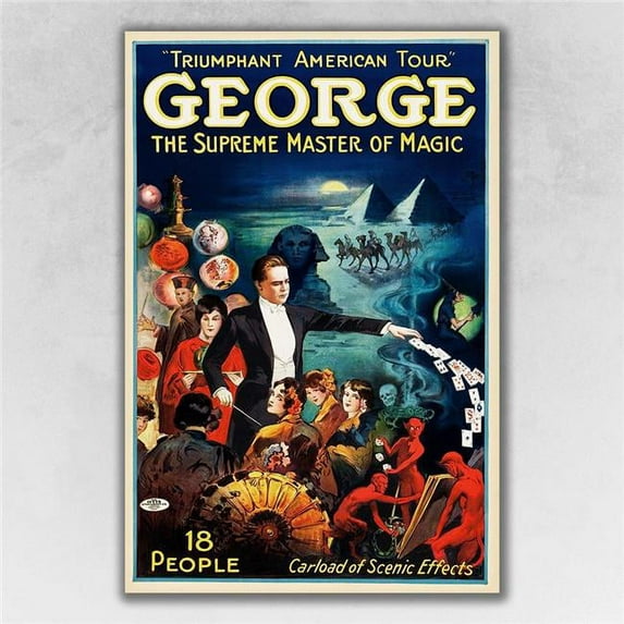 24" x 36" George the Supreme Master Vintage Magic Poster Wall Art