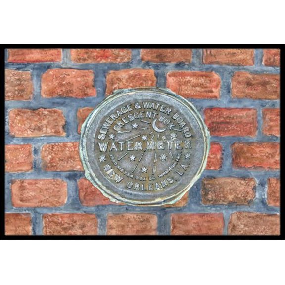 24 x 36 In. New Orleans Watermeter on Bricks Indoor or Outdoor Mat