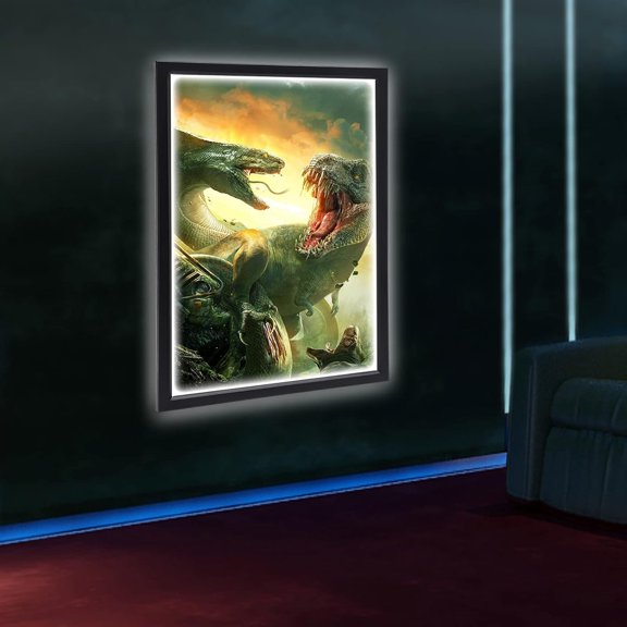 24 x 36 Inch LED Movie Poster Frame Home Theater Wall Mounted Advertising Picture Frame Display Led Light Box Sign Advertising Display