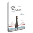 thumbnail image 1 of 24" x 36" San Francisco by Tomas Design - Wall Art Print on Canvas Fabric Red, 1 of 3
