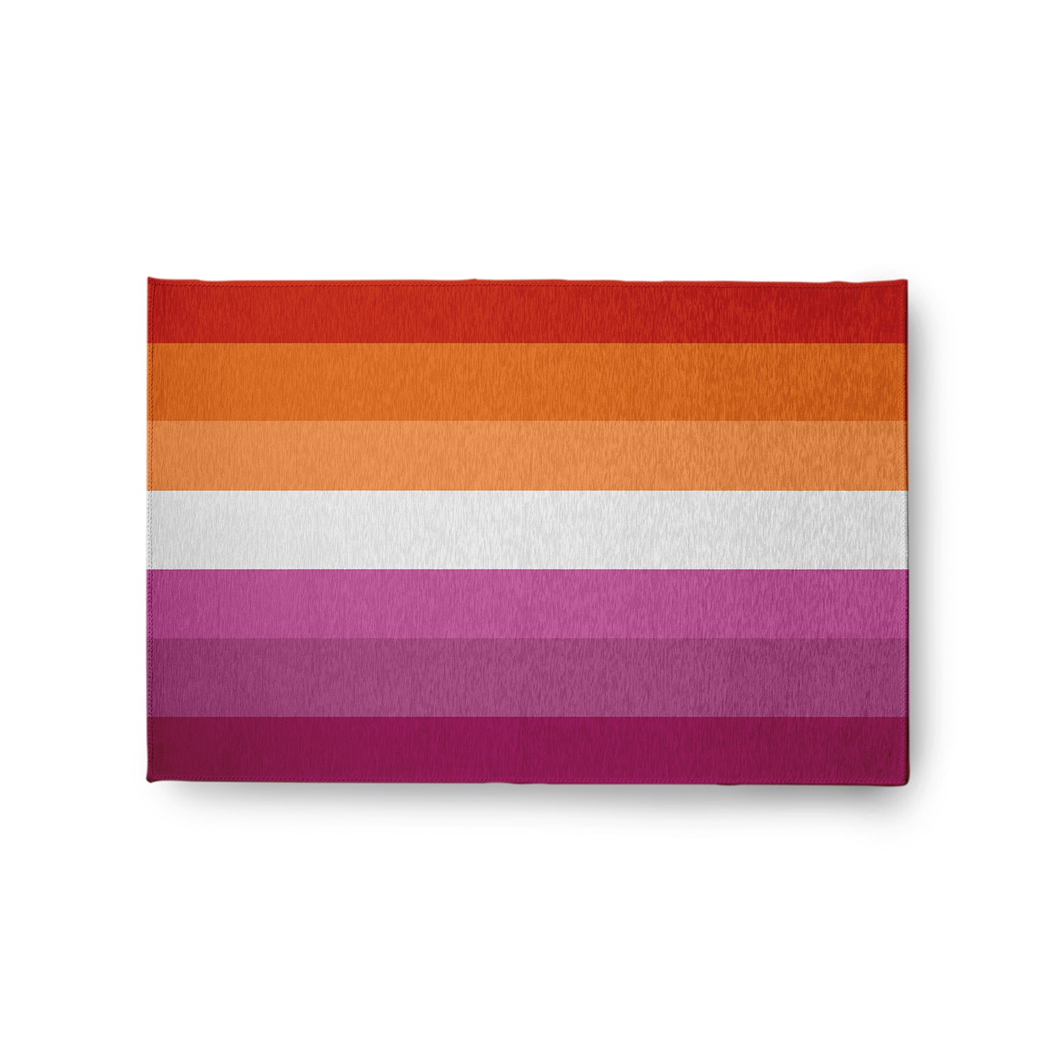 24" x 36" Simply Daisy Inclusive Lesbian Chenille Rug, Orange and Pink