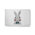 thumbnail image 1 of 24" x 36" Simply Daisy Ocean Abyss Green Bow-Tie Bunny Easter Chenille Rug, 1 of 4