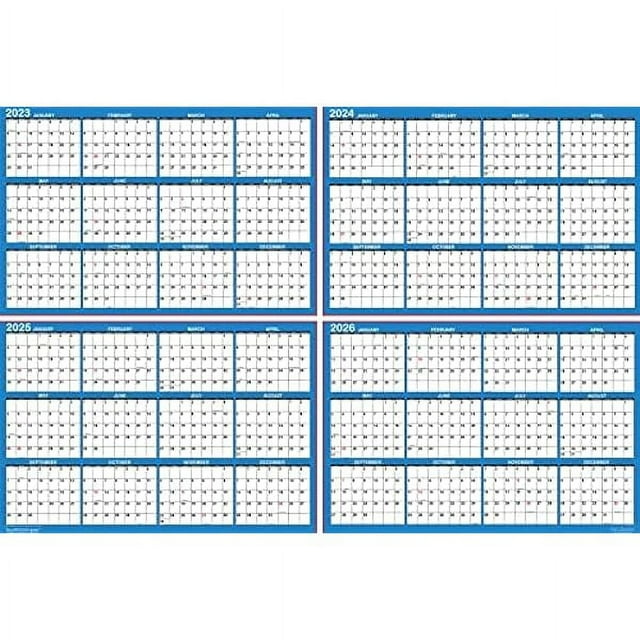 24" x 36" SwiftGlimpse 2023 2024 2025 2026 Quick Reference Wall