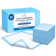 Nurture 30 XL Ultra Absorbent Bed Pads, 24" x 36" Waterproof Disposable Chux Liners, Adult Incontinence Underpads for Beds, Furniture, Seniors, Kids & Pets