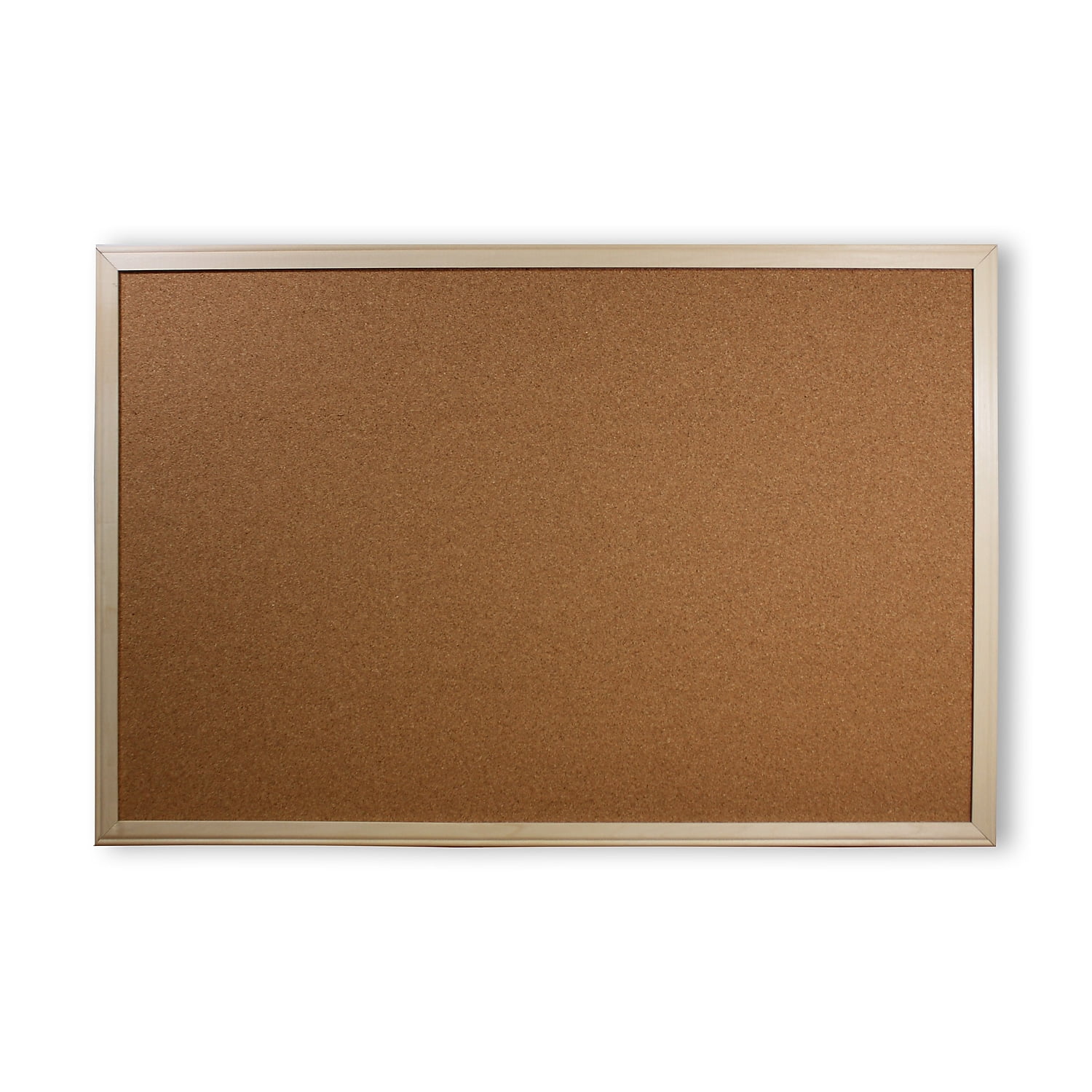 Natural Wood Framed Cork Bulletin Board, 24" x 36"