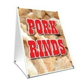 thumbnail image 1 of 24 x 36 in. A-Frame Sidewalk Pork Rinds Sign with Graphics On Each Side, 1 of 1
