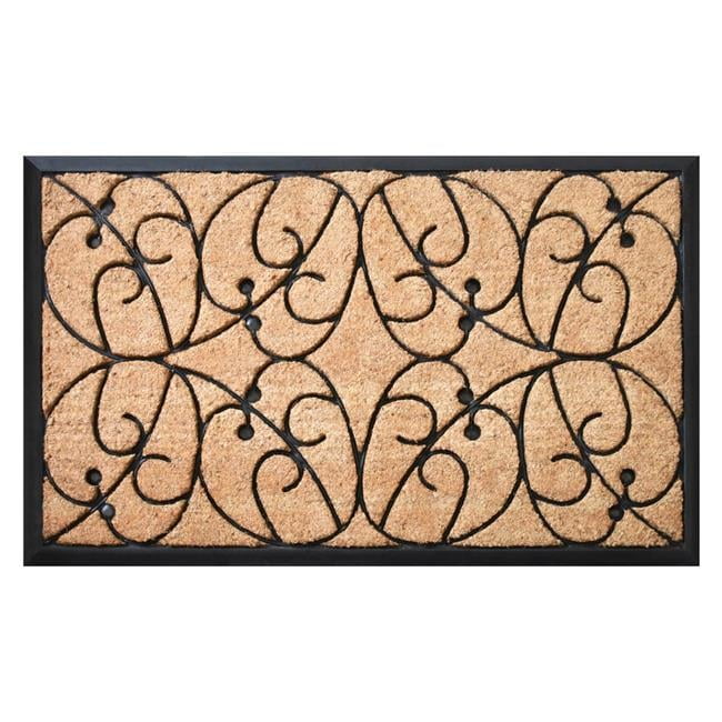 Elegant Coir and Rubber 24" x 36" Outdoor Doormat