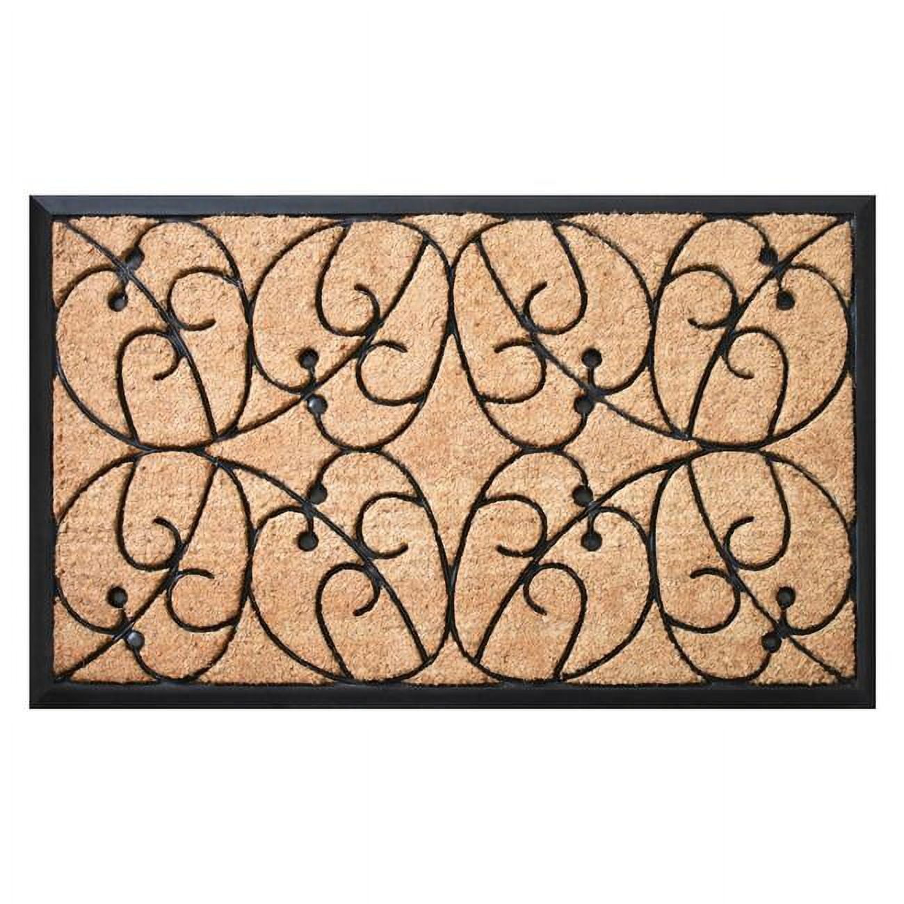 Elegant Coir and Rubber 24" x 36" Outdoor Doormat