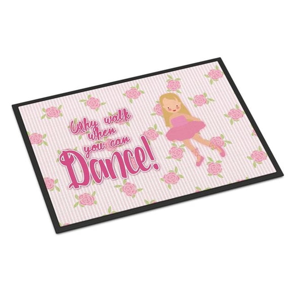 24 x 36 in. Ballet Long Blonde Hair Indoor or Outdoor Mat