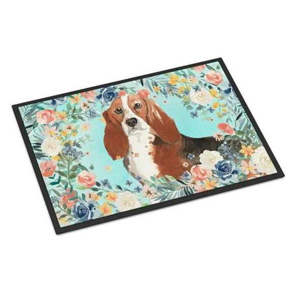 24 x 36 in. Basset Hound Indoor or Outdoor Mat