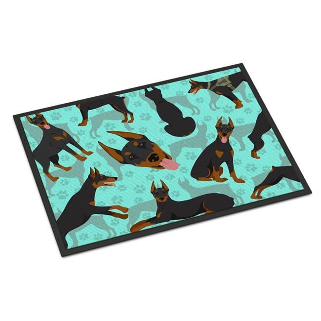 Picture Idea: 24 X 36 In Blue Doberman Pinscher Indoor Or Outdoor