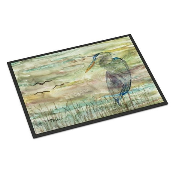 24 x 36 in. Blue Heron Sunset Indoor or Outdoor Mat