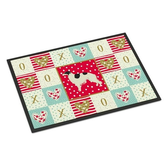 24 x 36 in. Borzoi Love Indoor or Outdoor Mat
