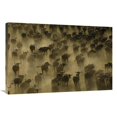 thumbnail image 1 of 24 x 36 in. Cape Buffalo Herd Stampeding, Africa Art Print - Pete Oxford, 1 of 1