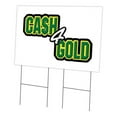 thumbnail image 1 of 24 x 36 in. Cash for Gold Yard Sign & Stake, 1 of 1