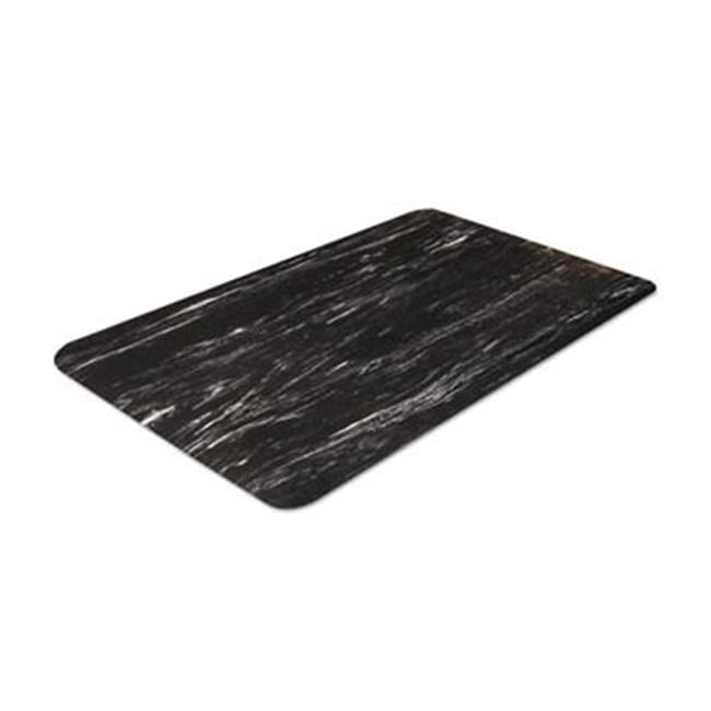 Cushion-Step Marbleized Rubber Mat, 24 x 36, Black Cushion-Step Marbleized Rubber Mat, 24 x 36, Black