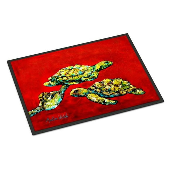 24 x 36 in. Drifting Home Turtles Indoor or Outdoor Mat