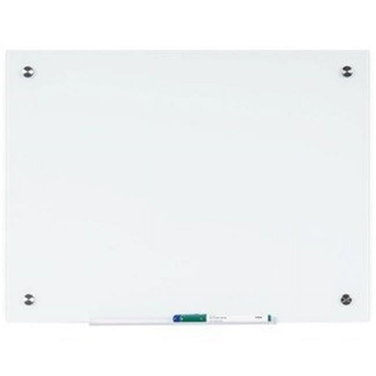 Ultra-Modern White Magnetic Glass Dry-Erase Board 36" x 24"