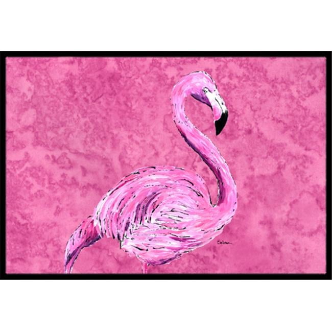 24 x 36 in. Flamingo On Pink Indoor Or Outdoor Doormat