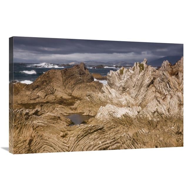24 x 36 in. Folded Limestone Layers, Kaikoura, North Canterbury, New ...