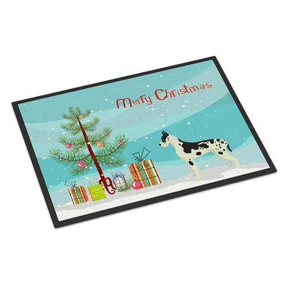 24 x 36 in. Great Dane Christmas Tree Indoor or Outdoor Mat