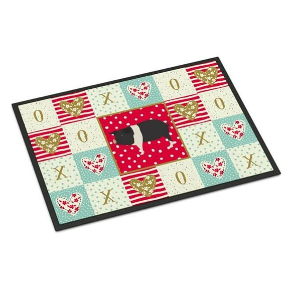 24 x 36 in. Hampshire Pig Love Indoor or Outdoor Mat