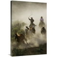 thumbnail image 1 of 24 x 36 in. Horses Herded by Cowboy & Cowgirl, Oregon Art Print - Konrad Wothe, 1 of 1