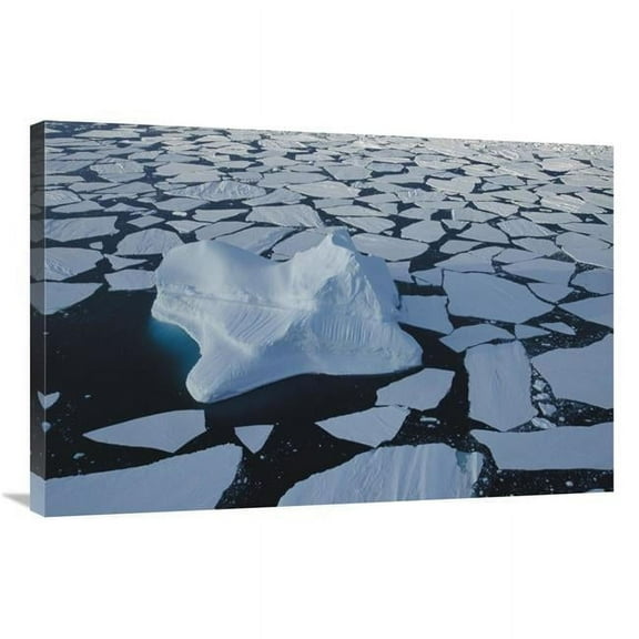 24 x 36 in. Iceberg Drifting Among Ice Floes, Southern Ocean, East Antarctica Art Print - Colin Monteath
