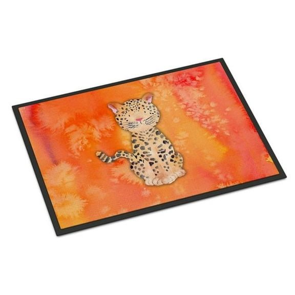 24 x 36 in. Leopard Watercolor Indoor or Outdoor Mat