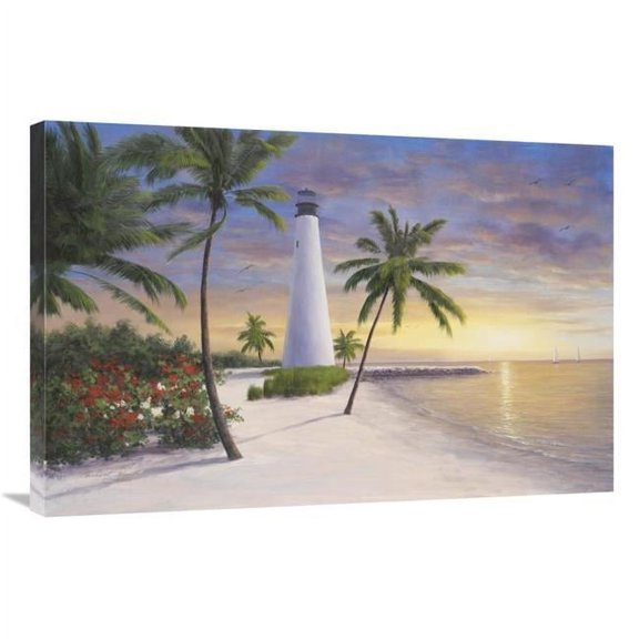 24 x 36 in. Lighthouse - Key Biscayne Art Print - Diane Romanello