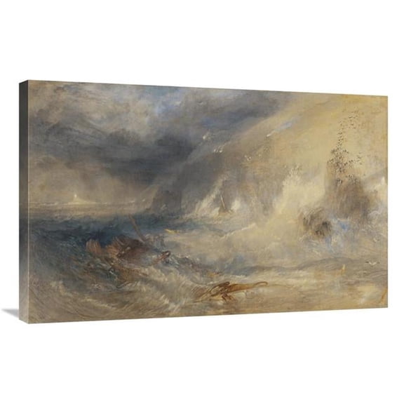 24 x 36 in. Long Ships Lighthouse, Lands End Art Print - Joseph Mallord William Turner