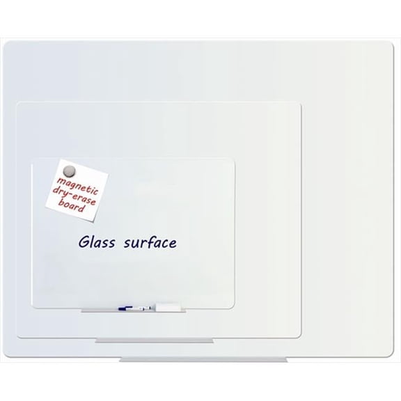 24 x 36 in. Magnetic Tempered Glass Dry Erase Board
