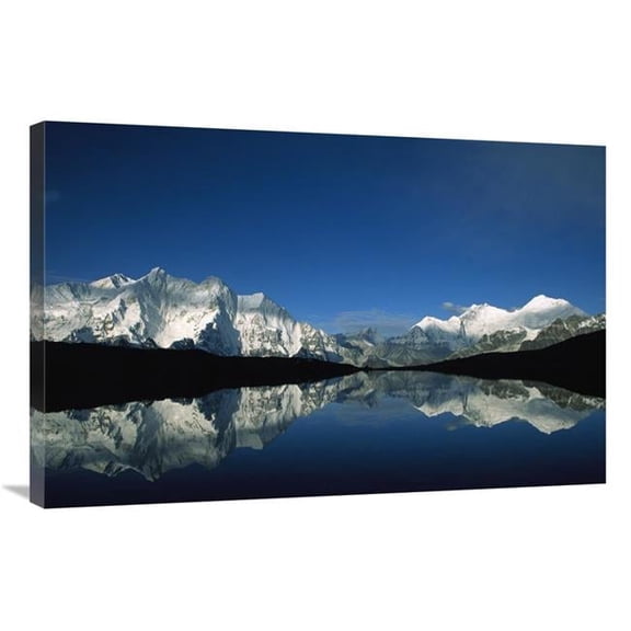 24 x 36 in. Panoramic VIew From Mt Makalu to Mt Everest At Dawn, Khama Valley, Tibet Art Print - Colin Monteath