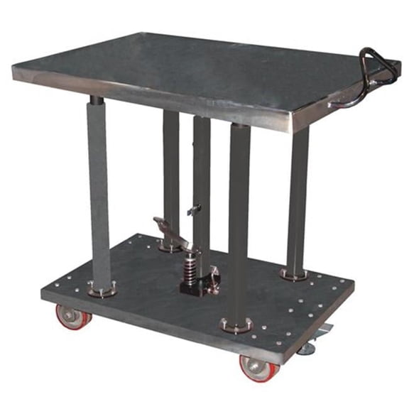 24 x 36 in. Partial Stainless Steel Hydraulic Post Table, 2000 lbs