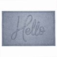 thumbnail image 1 of 24 x 36 in. Poly Canty Hello Indoor & Outdoor Rectangle Mat, Light Grey, 1 of 1