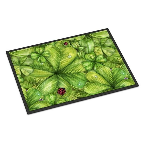 24 x 36 in. Shamrocks & Lady bugs Indoor or Outdoor Mat