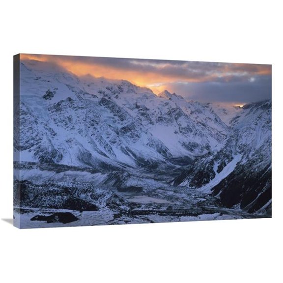 24 x 36 in. Sunset Over Mueller Glacier Lake & Hooker Valley, Mt Cook NP, New Zealand Art Print - Colin Monteath