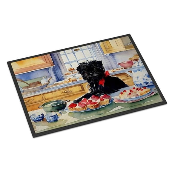 24 x 36 in. Unisex Affenpinscher Christmas Cookies Doormat