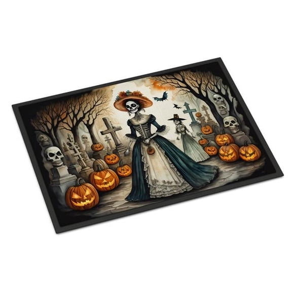 24 x 36 in. Unisex La Catrina Skeleton Spooky Halloween Indoor or Outdoor Mat