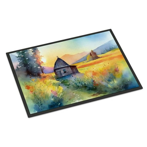 24 x 36 in. Unisex Montana Bitterroot in Watercolor Indoor or Outdoor Mat