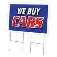 thumbnail image 1 of 24 x 36 in. We Buy Cars Yard Sign & Stake, 1 of 1