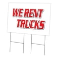 thumbnail image 1 of 24 x 36 in. We Rent Trucks Yard Sign & Stake, 1 of 1